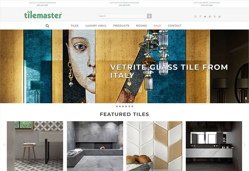 Archived desktop website preview for Tilemaster Canada